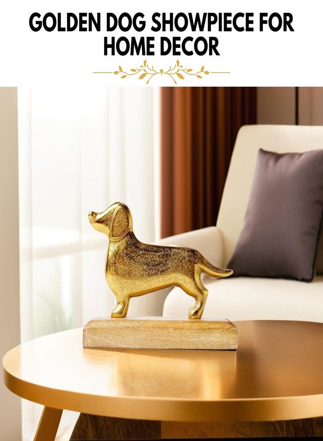 HEYEARTH Dog Showpiece | Metal Dog | Figurine -Fengshui | Modern Classy | Designer | Decoration for Livingroom | home decor items for tv unit | showpiece for gift, living room, office desk - Image 2